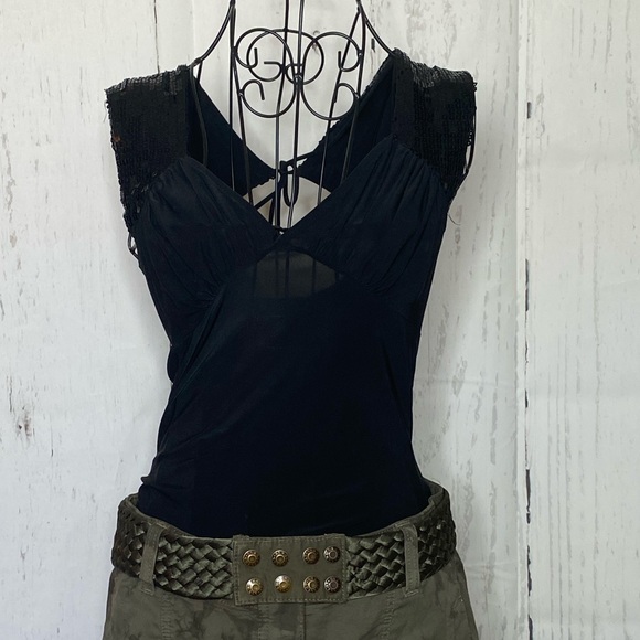 Sexy Black Top with Sequins - Picture 3 of 7